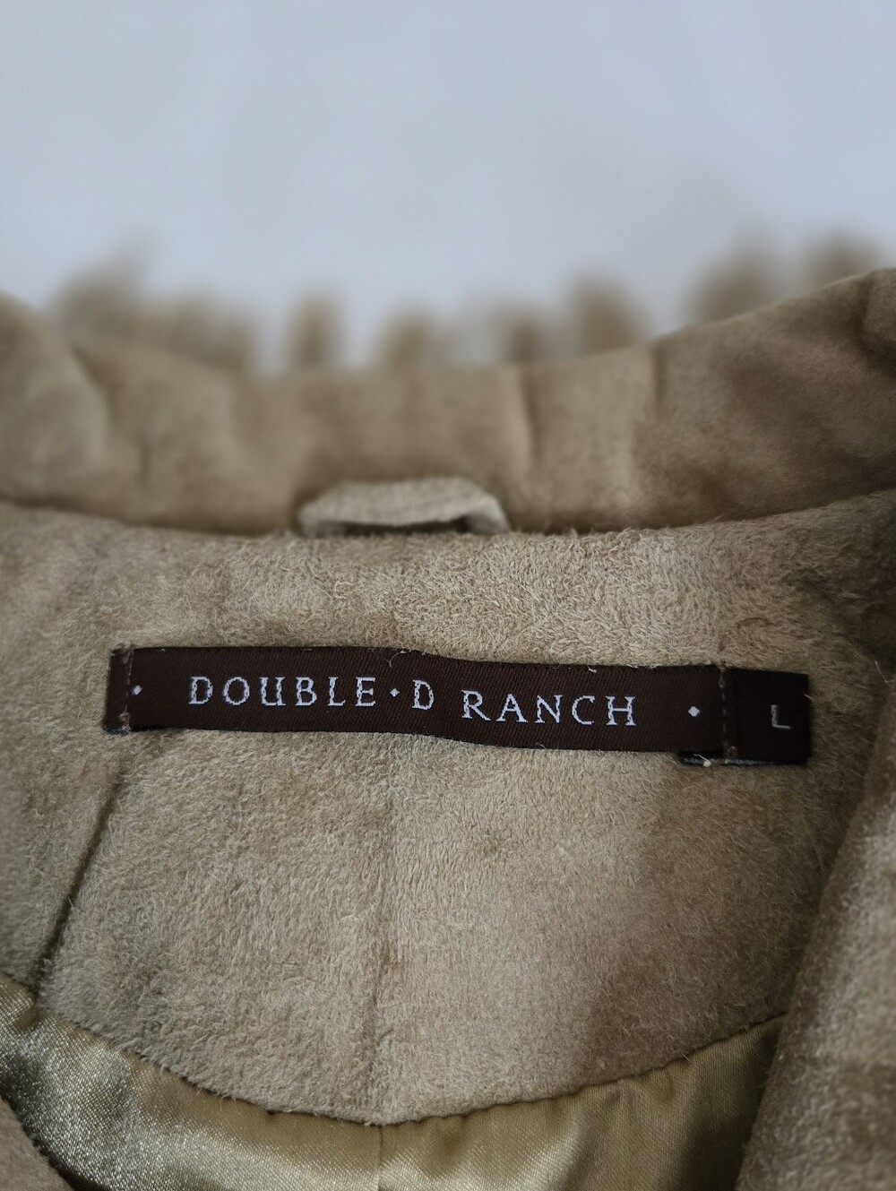 Vintage Double D Ranch Fringe Suede Leather Jacket Beaded Embroidery Western L - Picture 8 of 16